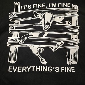 Gildan Black Tee with White Graphic